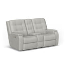  Flexsteel Arlo S2810-601L Power Reclining Loveseat with Console, Power Headrest & Lumbar IMAGE 1