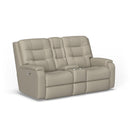 Flexsteel Arlo S3810-601H Power Reclining Loveseat with Console & Power Headrest IMAGE 1
