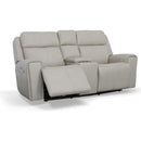  Flexsteel Barnett 1601-64PH-03001 Power Reclining Loveseat with Console, Power Headrest & Lumbar IMAGE 2