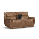  Flexsteel Beau 1011-64PH-34972 Power Reclining Loveseat with Console & Power Headrest IMAGE 2