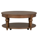  Flexsteel Bellevue W1042-0341 Round Coffee Table with Casters IMAGE 1