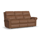  Flexsteel Bernard B3872-63L Power Reclining Sofa with Console, Power Headrest & Lumbar IMAGE 2