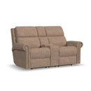  Flexsteel Bernard S2871-601L Power Reclining Loveseat with Console, Power Headrest & Lumbar IMAGE 1