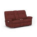  Flexsteel Davis S2902-601H Power Reclining Loveseat with Console & Power Headrest IMAGE 1