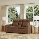  Flexsteel Dutch 1519-64P3-56280 Power Reclining Loveseat with Console, Power Headrest & Lumbar IMAGE 1