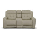  Flexsteel Grant 1480-64PH-00911 Power Reclining Loveseat with Console & Power Headrest IMAGE 2