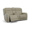  Flexsteel Grant 1480-64PH-00911 Power Reclining Loveseat with Console & Power Headrest IMAGE 3
