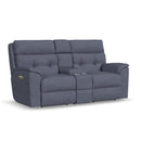  Flexsteel Mason S2804-601H Power Reclining Loveseat with Console & Power Headrest IMAGE 1