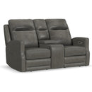  Flexsteel Maxwell 1585-64PH-72702 Power Reclining Loveseat with Console, Power Headrest & Lumbar IMAGE 1