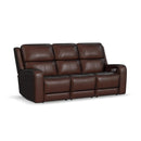  Flexsteel Oasis 1750-62P5-70570 Power Reclining Sofa with Power Headrest, Lumbar, Heat & Massage IMAGE 1