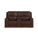 Flexsteel Oasis 1750-64P5-70570 Power Reclining Loveseat with Console, Power Headrest, Lumbar, Heat & Massage IMAGE 2