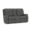  Flexsteel Penn S2860-601L Power Reclining Loveseat with Console, Power Headrest & Lumbar IMAGE 1