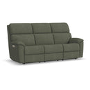  Flexsteel Porter S2865-63L Power Reclining Sofa with Console, Power Headrest & Lumbar IMAGE 1