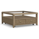  Flexsteel Reed W1018-0321 Square Coffee Table with Casters IMAGE 1