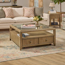  Flexsteel Reed W1018-0321 Square Coffee Table with Casters IMAGE 2