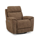  Flexsteel Refined S2421-53P3 Power Swivel Gliding Recliner with Power Headrest & Lumbar IMAGE 2