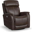 Flexsteel View 1524-52PH-05070 Power Swivel Recliner with Power Headrest & Lumbar IMAGE 1
