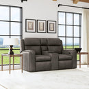  Flexsteel Wyatt 1596-64PH-70502 Power Reclining Loveseat with Console, Power Headrest & Lumbar IMAGE 2