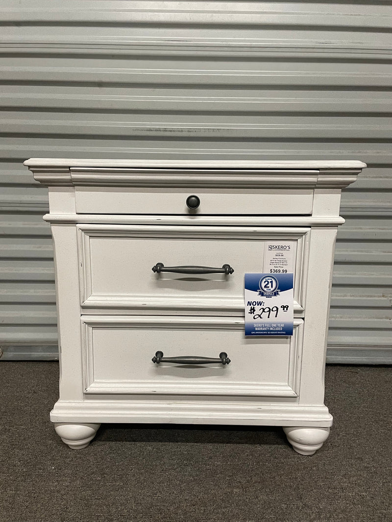 Kanwyn Three Drawer Nightstand by Ashley (CLEARANCE)