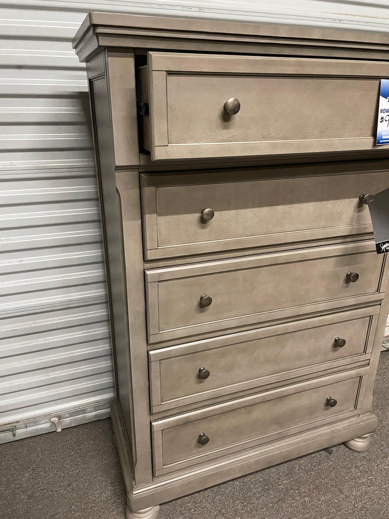 Lettner Five Drawer Chest in Light Grey by Ashley (CLEARANCE)