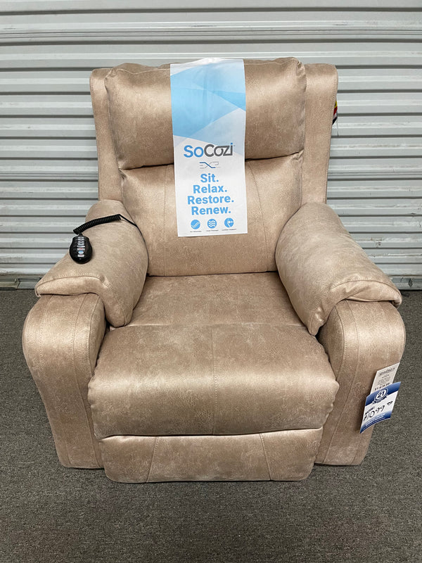 Contour Power Recliner in Red Rock Pebble by Southern Motion (CLEARANCE)