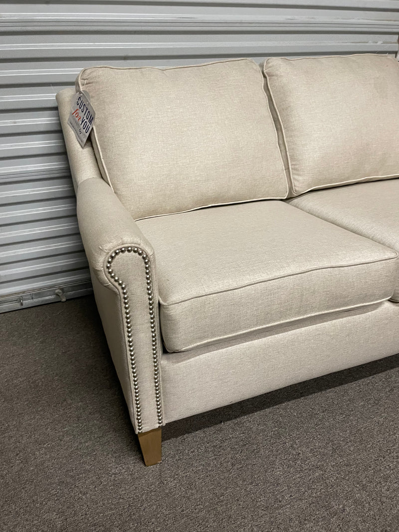 Ella loveseat with Nailhead in Lexi Linen by England (CLEARANCE)