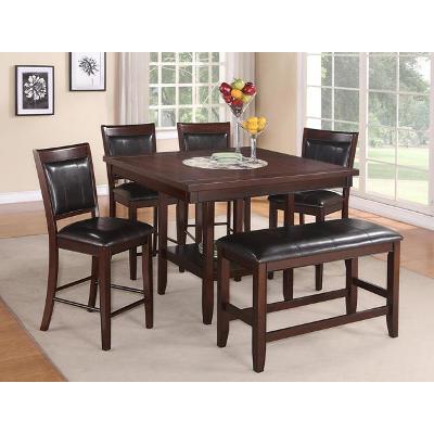 Crown Mark Square Fulton Counter Height Dining Table with Pedestal Base 2727T-4848-V IMAGE 2