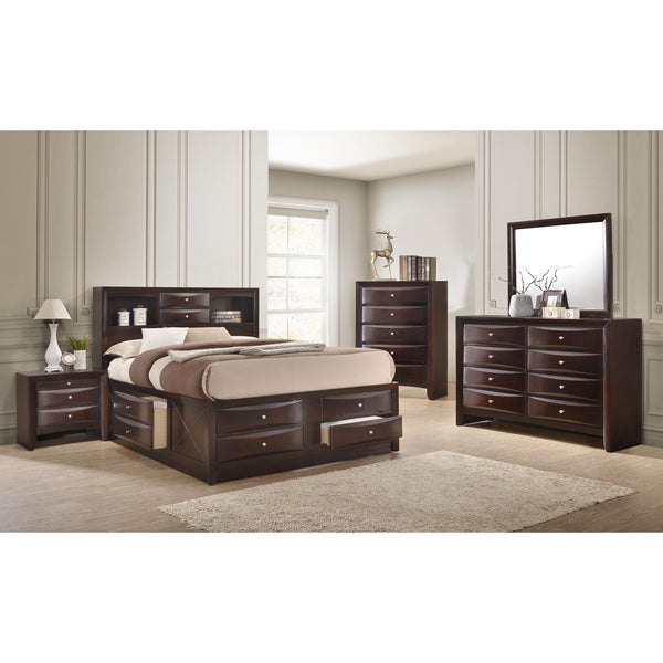 Crown Mark Emily B4265 7 pc Queen Bookcase Bedroom Set IMAGE 1