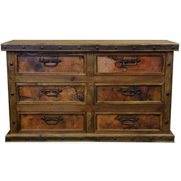 LMT Imports Copper Panel 6-Drawer Dresser ZLUNA-102 IMAGE 1