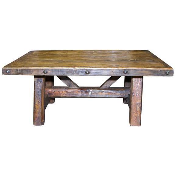 LMT Imports Old Wood Top Coffee Table ZPICO-200COFFEE IMAGE 2