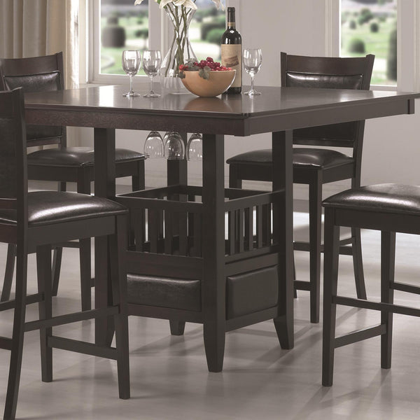 Coaster Furniture Square Jaden Counter Height Dining Table with Pedestal Base 100958 IMAGE 1