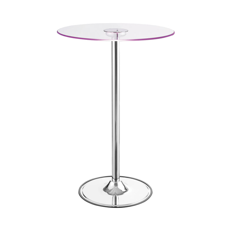 Coaster Furniture Round Pub Height Dining Table with Glass Top and Pedestal Base 122400 IMAGE 5