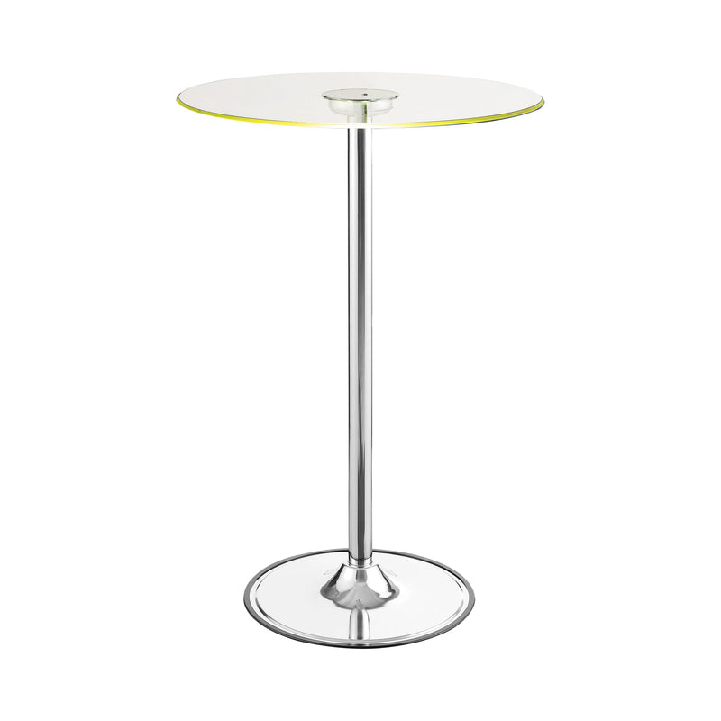 Coaster Furniture Round Pub Height Dining Table with Glass Top and Pedestal Base 122400 IMAGE 6