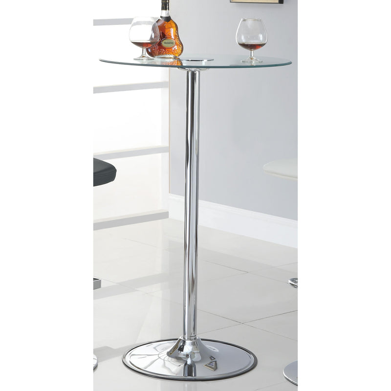 Coaster Furniture Round Pub Height Dining Table with Glass Top and Pedestal Base 122400 IMAGE 7