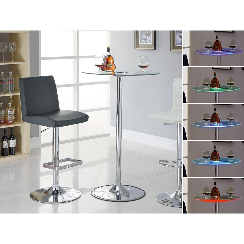 Coaster Furniture Round Pub Height Dining Table with Glass Top and Pedestal Base 122400 IMAGE 8
