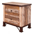 International Furniture Direct Antique Multicolor 2-Drawer Nightstand IFD966NTST IMAGE 1