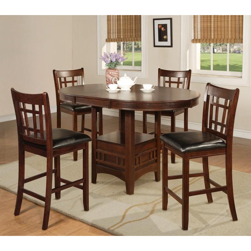 Crown Mark Oval Hartwell Counter Height Dining Table with Pedestal Base 2795T-4260 IMAGE 2