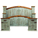 LMT Imports Turquoise Washed Cross Queen Bed VSERU-PTC-CAMA40E IMAGE 1