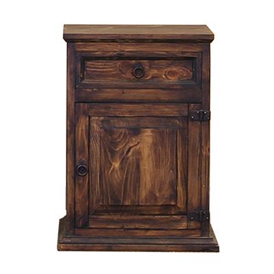 LMT Imports Curved Medio 1-Drawer Nightstand bur013RMEDIO IMAGE 1