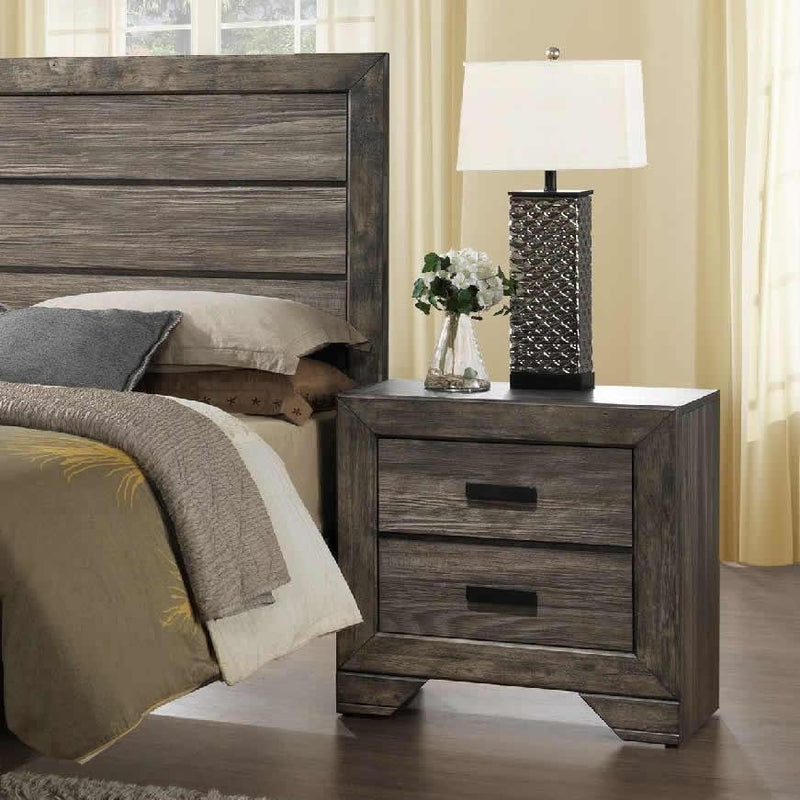 Elements International Nathan 2-Drawer Nightstand NH100NS IMAGE 3