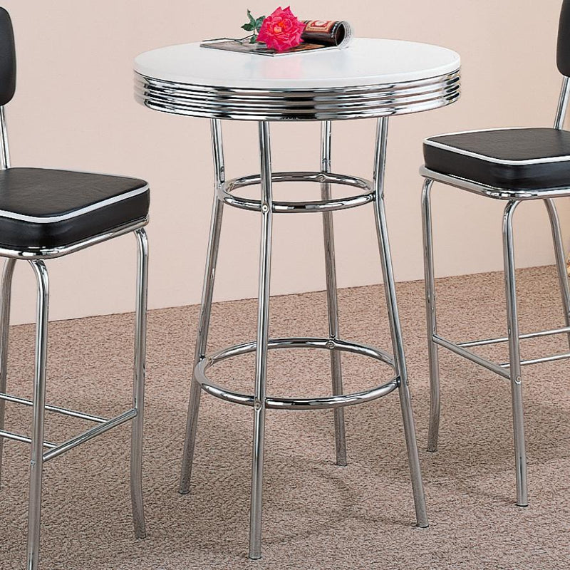 Coaster Furniture Round Cleaveland Pub Height Dining Table with Pedestal Base 2300 IMAGE 2