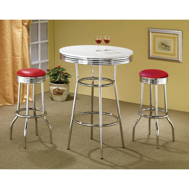 Coaster Furniture Round Cleaveland Pub Height Dining Table with Pedestal Base 2300 IMAGE 3