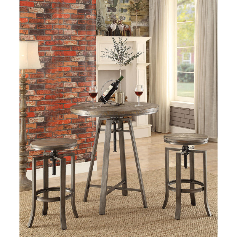 Coaster Furniture Round Adjustable Height Dining Table with Pedestal Base 101811 IMAGE 3