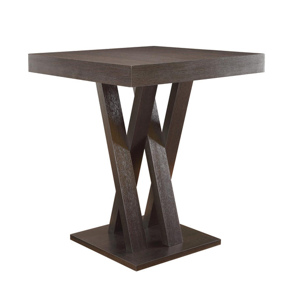 Coaster Furniture Square Mannes Counter Height Dining Table with Pedestal Base 100523 IMAGE 1
