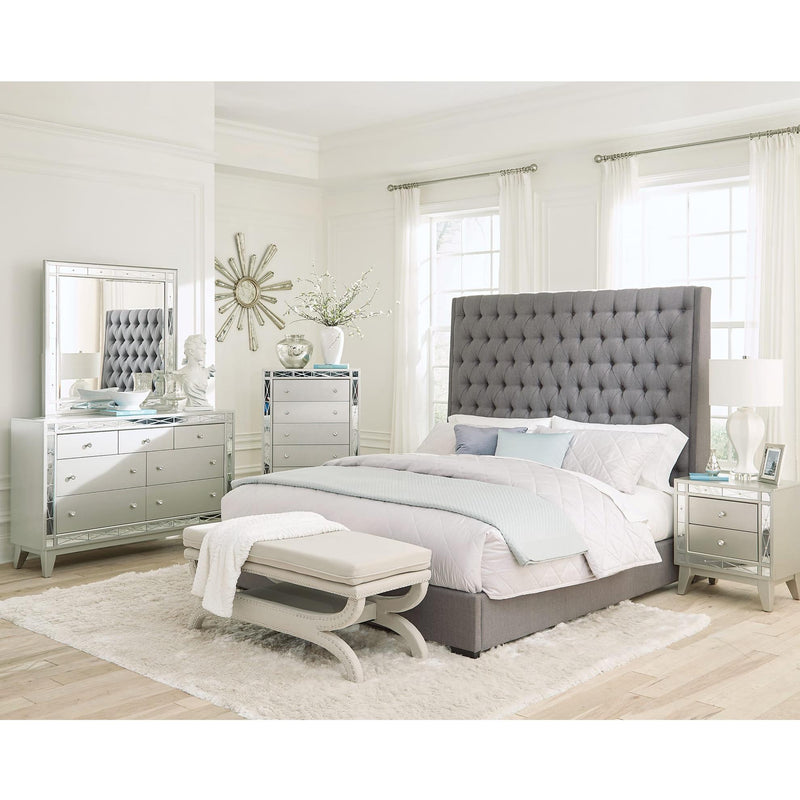 Coaster Furniture Camille King Upholstered Platform Bed 300621KE IMAGE 6