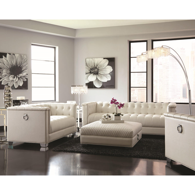 Coaster Furniture Chaviano Stationary Leatherette Loveseat 505392 IMAGE 5