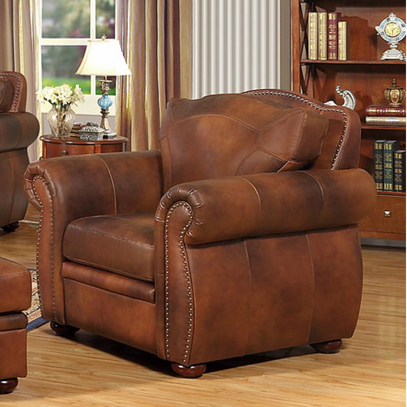 Leather Italia USA Arizona Stationary Leather Chair 1444-6110-0104234 IMAGE 2