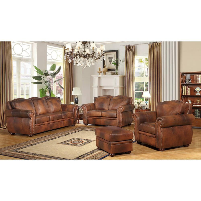 Leather Italia USA Arizona Leather Ottoman 1444-6110-0004234 IMAGE 3