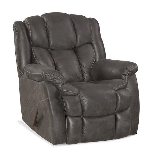 Homestretch Furniture Renegade Rocker Fabric and Leather Look Recliner 148-91-14 IMAGE 1