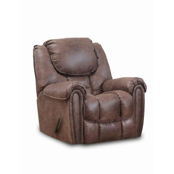 Homestretch Furniture Del Mar Rocker Fabric and Leather Look Recliner 122-91-21 IMAGE 1